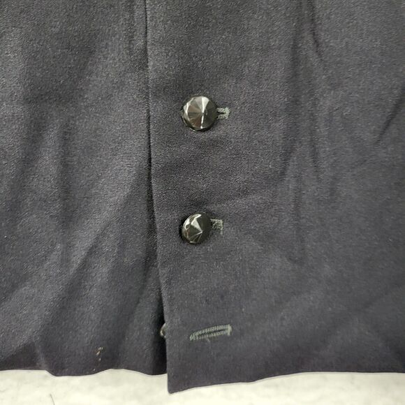 VALENTINO BOUTIQUE womens 6 black straight skirt with button slit - Picture 6 of 11